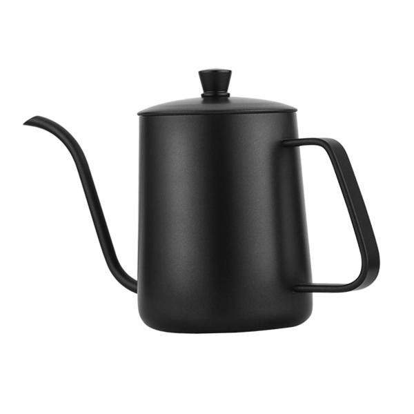 注ぎ口ケトル ハンドドリップコーヒーポット 350ml 蓋付き 人間工学に基づいたハンドル コーヒーティーポット グースネックコーヒーケトル コーヒー