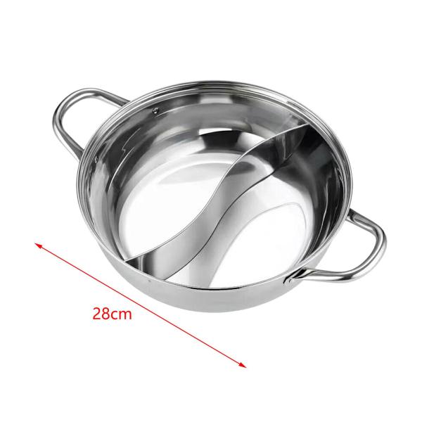 仕切り付き鍋 しゃぶしゃぶ用仕切り鍋 キッチン調理器具 キッチン用品 マンダリンダック鍋 キャンプ用ダブルフレーバー鍋