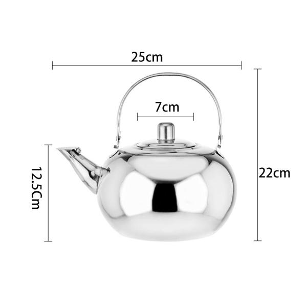 2.5L 蓋付きティーケトル キッチン大容量ステンレスティーケトル