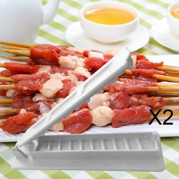 2x BBQ 肉ストリングデバイス ガジェット 家族の再会用