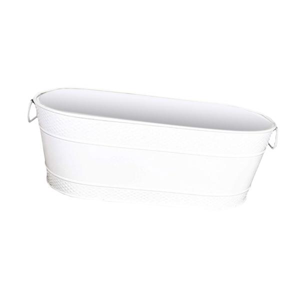 パーティー用アイスバケット 氷入れ 亜鉛メッキ ワイン ドリンク  バー用 ホワイト