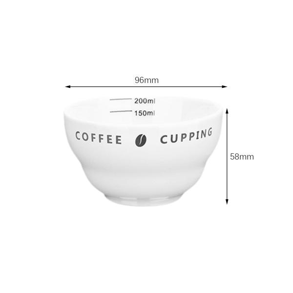 コーヒーカップ 200ml カッピングカップ 積み重ね可能 エスプレッソコーヒー セラミック計量カップ 内側ホワイト