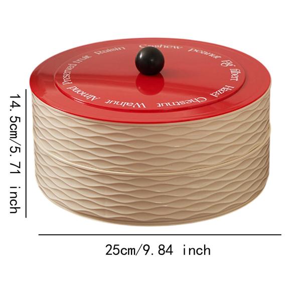 ドライフルーツ収納トレイ ラウンド前菜トレイ 小物用 スイーツ クッキー 2段