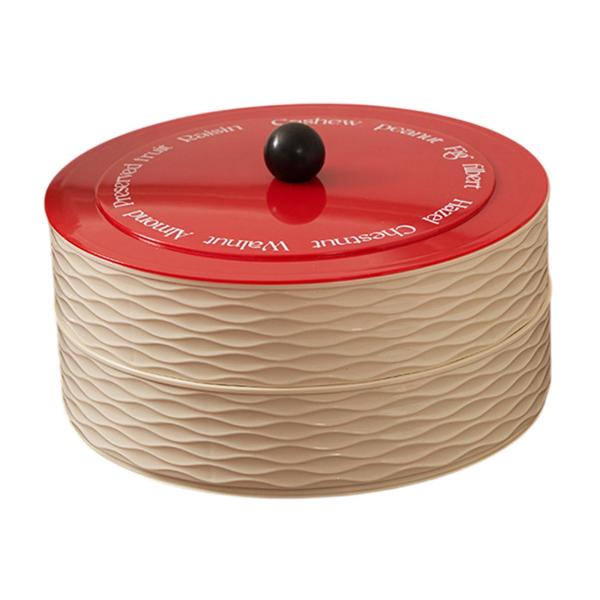 ドライフルーツ収納トレイ ラウンド前菜トレイ 小物用 スイーツ クッキー 2段