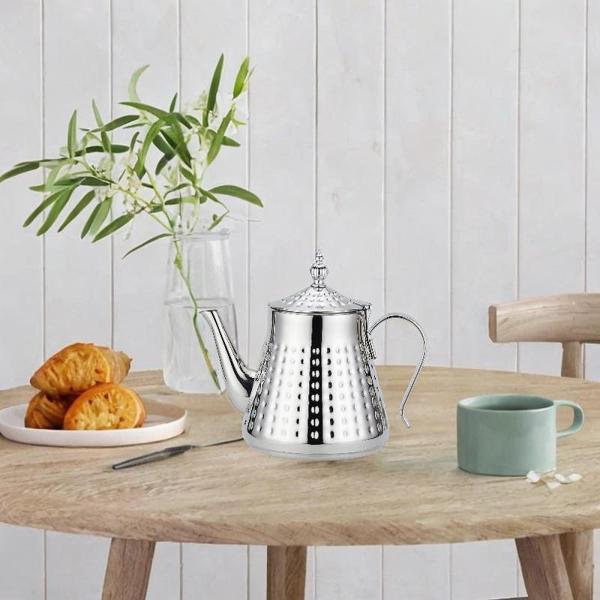 ステンレススチール製ティーケトル ティーメーカー 家庭用 少人数用 屋内 屋外用 1.3L