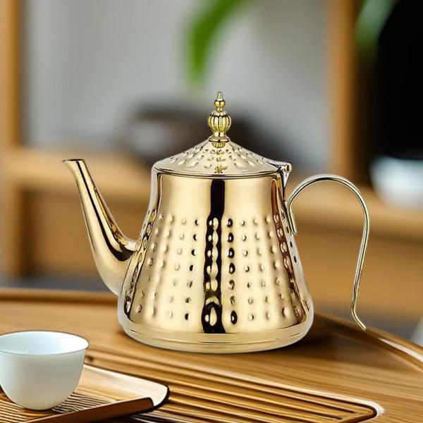 ステンレススチール ティーケトル コーヒーポット ティーメーカー パーティー オフィス レストラン用 1.3L