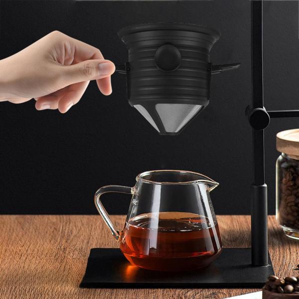 キャンプアクセサリー用のコーヒーフィルター折りたたみコーヒーメーカーの折りたたみコーヒーメーカー多目的ペーパーレス