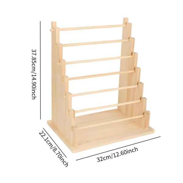 木製リボンオーガナイザー 和紙テープオーガナイザー 収納ホルダー ジュエリー収納棚 ブレスレットディスプレイホルダー フラワーショップ用