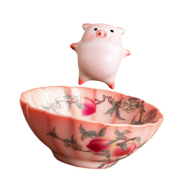 セラミックティーカップ ハンドメイド ティーペット コーヒーマグ コンパクト ミニチュア フィギュア カンフーティーカップ オフィス 友人 誕生日プレ