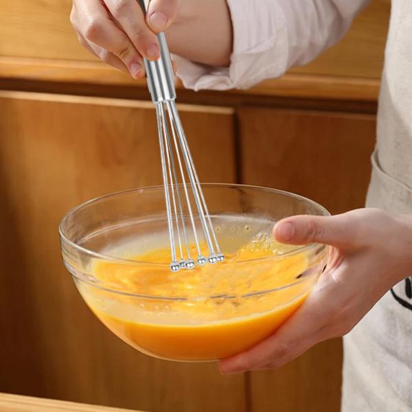 ステンレススチール製のホイップ泡立て器。丈夫な手動ミキサー。泡立て
