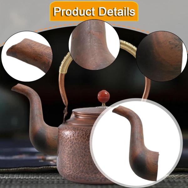 銅製ティーケトル交換用注ぎ口 取り付け簡単 金属製注ぎ口 ティーポットパーツ 11.5x3.5 cm