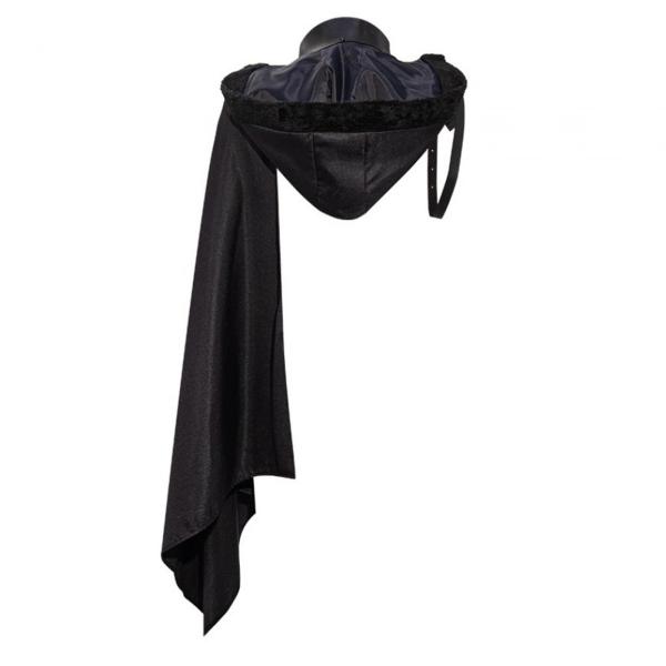 鎧マントシングルショルダーショールコスプレビクトリア朝の制服パンク黒戦士レースアップアサシンハーフケープヴィンテージスタイルショール男性大人