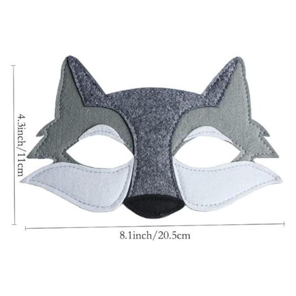3 ピース オオカミマスク 動物コスプレマスク フェイスマスク マスカレードマスク ハロウィンコスチュームマスク ナイトクラブ用 誕生日 ロールプレイ