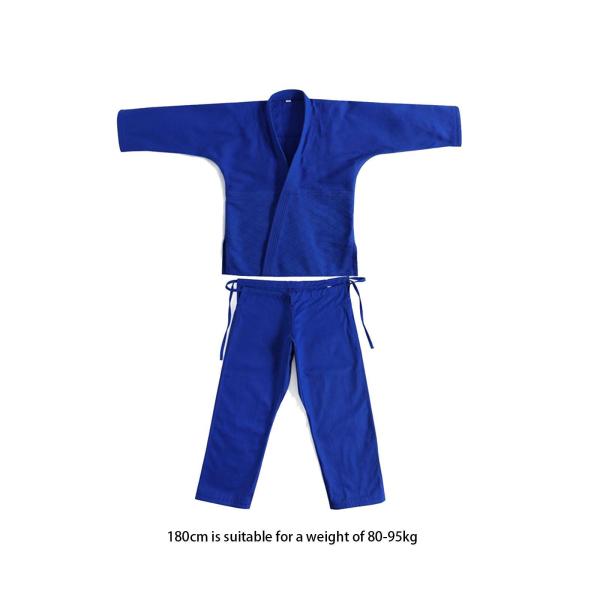 柔道着 通気性 柔術ユニフォーム 競技用 スパーリング トレーニング用 ブルー 180cm