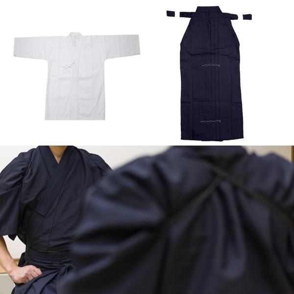 剣道ユニフォームセット 剣道袴 通気性 忍者 柔道 和服 袴 180cm 白と青