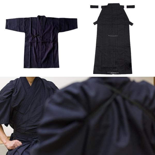 剣道ユニフォームセット 剣道袴 通気性 忍者 柔道 和服 袴 180cm 青と黒