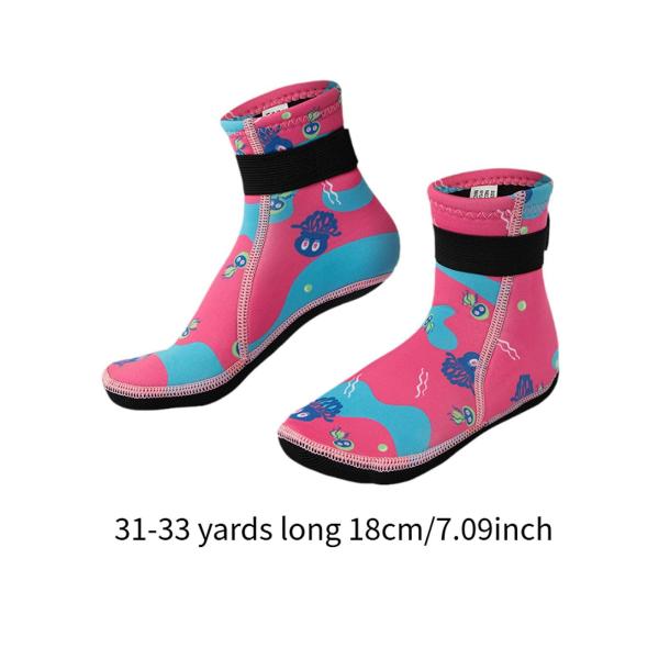 ダイビングソックス 保温 ウェットスーツソックス セーリング ラフティング シュノーケリング用 18cm ピンク 31〜33ヤード
