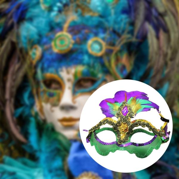 パーティーの再現アートシアターのための女性フェザーマスカレードマスクファンシードレスマスク