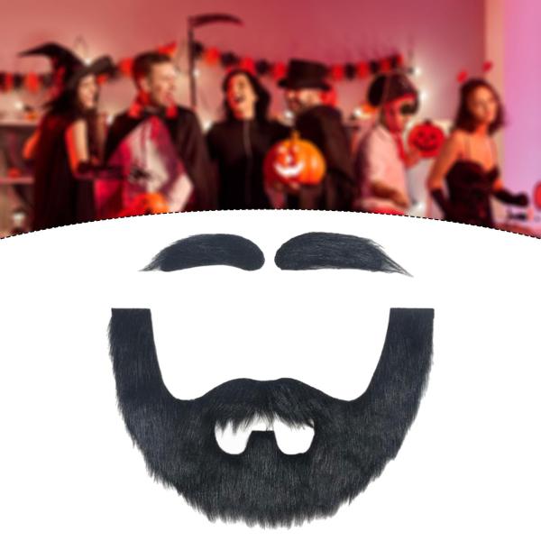 ハロウィンフェスティバルステージパフォーマンス用偽ひげメイク偽顔ヘア黒