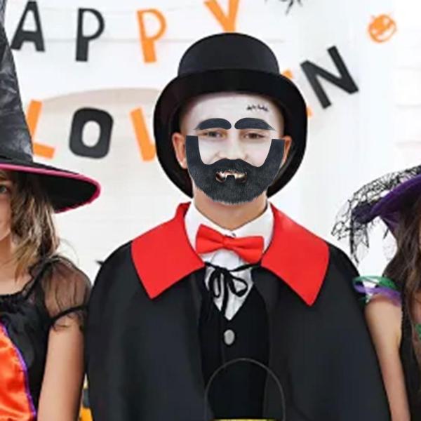 ハロウィンフェスティバルステージパフォーマンス用偽ひげメイク偽顔ヘア黒