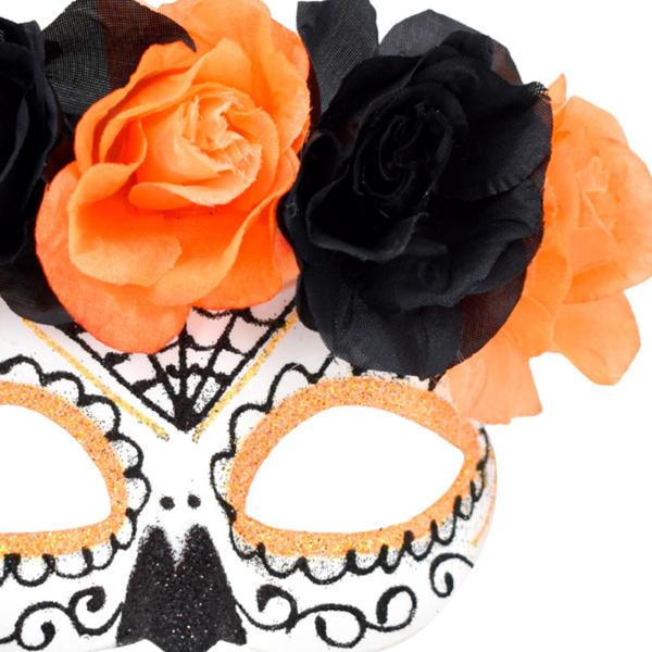 仮面舞踏会マスク パーティー用品 クラブ ハロウィン カーニバル用 ノベルティアイマスク 17x13cm オレンジ