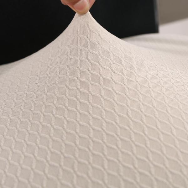 ダイニング チェア シートカバー 布張り チェア シート クッション スリップカバー ベージュ_L