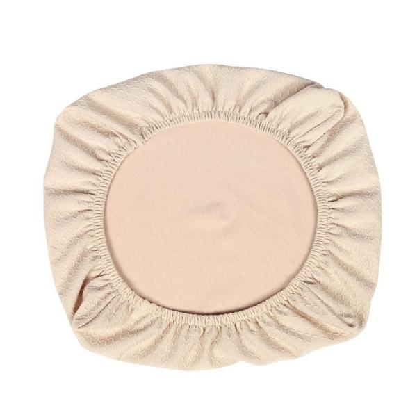 ダイニング チェア シートカバー 布張り チェア シート クッション スリップカバー ベージュ_L