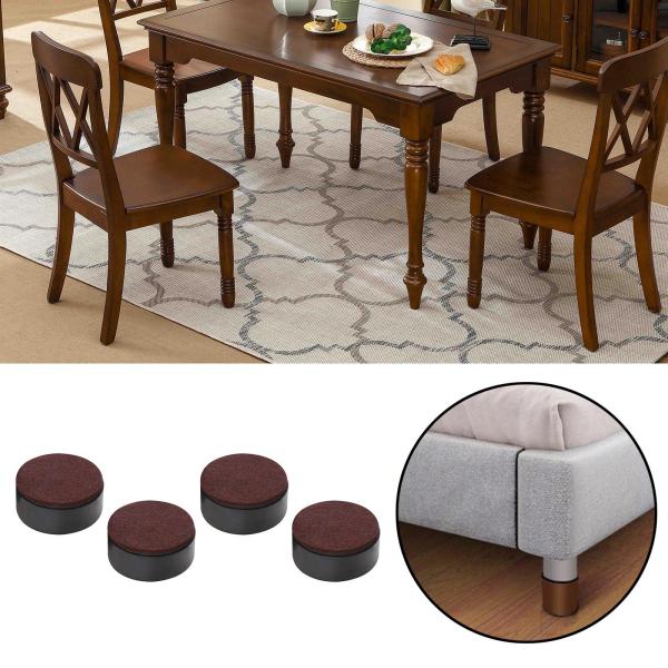 多機能ベッドレイザーワードローブソファフィートーノンブラケットホームアクセサリー , ブラック32mm