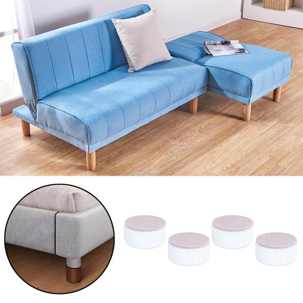 多機能ベッドレイザーワードローブソファフィートーノンブラケットホームアクセサリー , ホワイト32mm