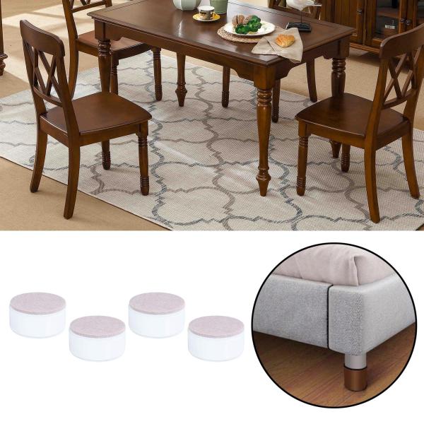 多機能ベッドレイザーワードローブソファフィートーノンブラケットホームアクセサリー , ホワイト32mm