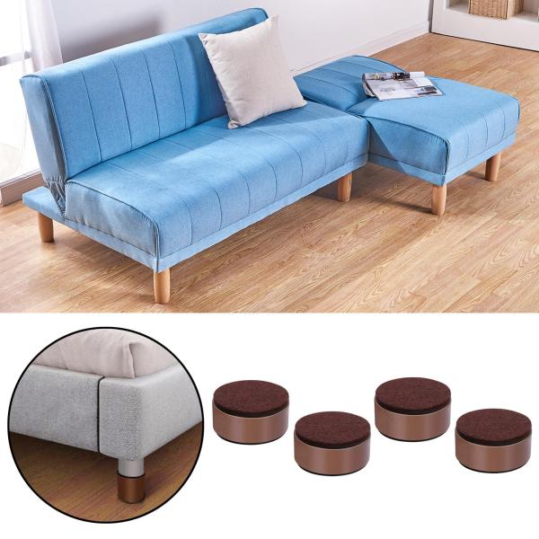 多機能ベッドレイザーワードローブソファフィートーノンブラケットホームアクセサリー , ブラウン32mm