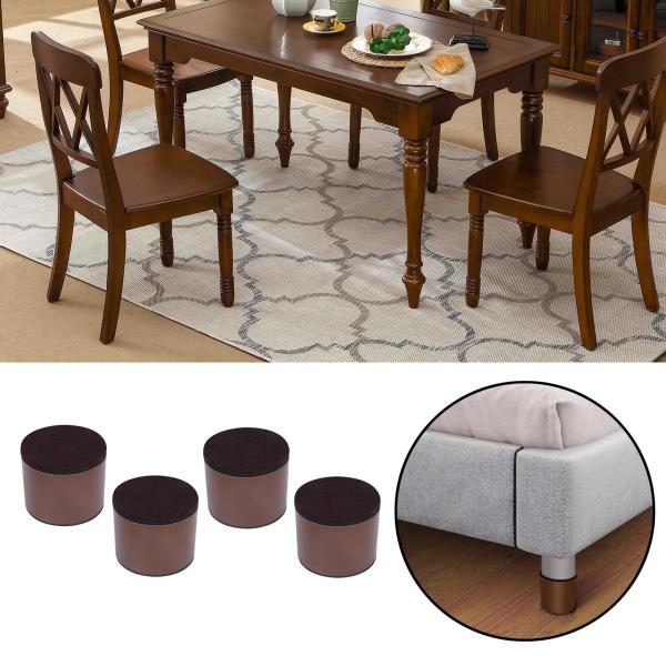 多機能ベッドレイザーワードローブソファフィートーノンブラケットホームアクセサリー , ブラウン52mm