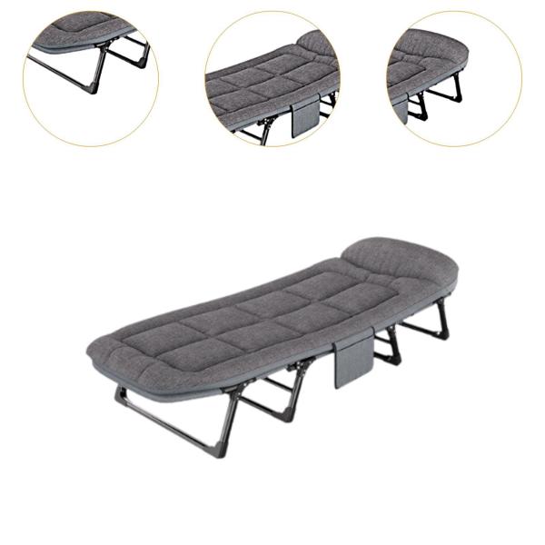 折りたたみベッド キャンプ用コット 快適 ポータブル 丈夫 オフィス ラウンジャー 背もたれ ベッド ラウンジ ホーム キャンプ アパート 睡眠用