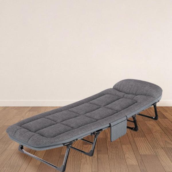 折りたたみベッド キャンプ用コット 快適 ポータブル 丈夫 オフィス ラウンジャー 背もたれ ベッド ラウンジ ホーム キャンプ アパート 睡眠用