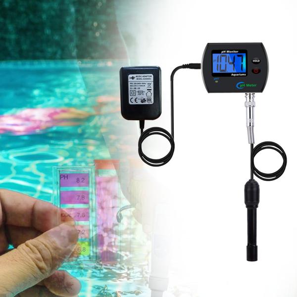 プール水質テスター デジタル ポータブル コンパクト 多機能 PH テストメーター 家庭用 海水プール スイミングプール用