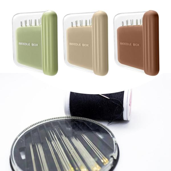 Sewing PinsケースDIY寮の手縫いグリーン用の便利な軽量ピンホルダー