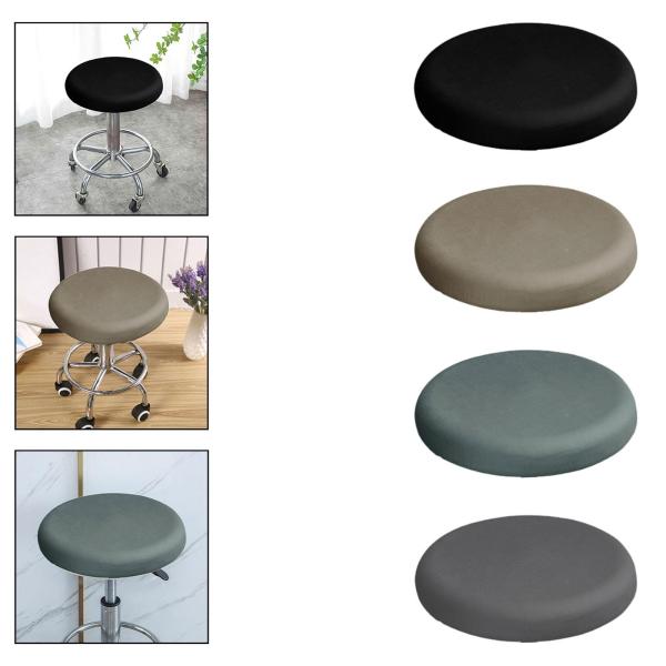 TPU防水ラウンドスツールカバー 直径37〜43cmの座面に対応 キッチンアクセサリー ブラック