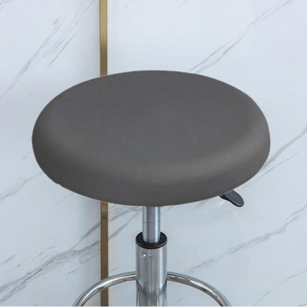 TPU防水ラウンドスツールカバー 直径37〜43cmの座面に対応 キッチンアクセサリー ダークグレー