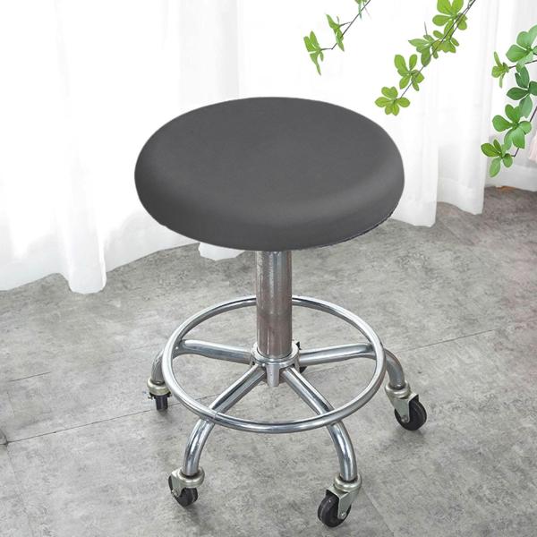 TPU防水ラウンドスツールカバー 直径37〜43cmの座面に対応 キッチンアクセサリー ダークグレー