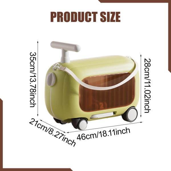 ライドオンスーツケース ギフト 機内持ち込み手荷物 アウトドア旅行用 子供 男の子 女の子 グリーン