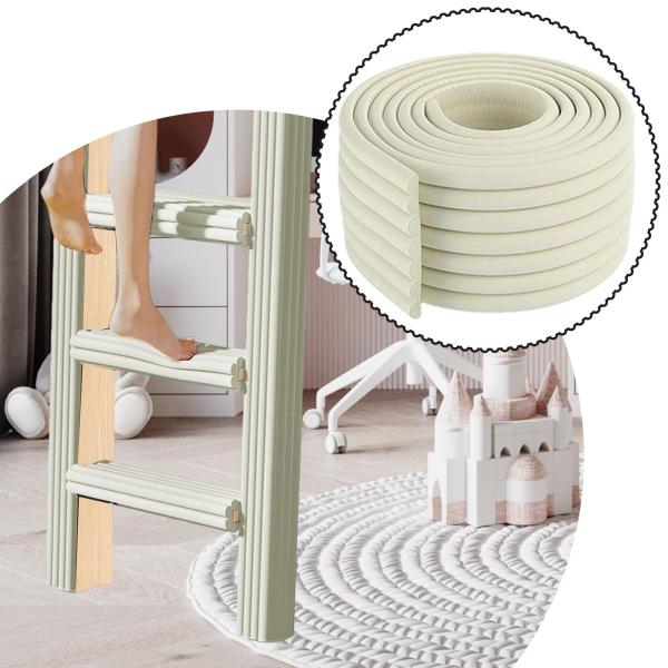 階段エッジプロテクター 滑り止め プレミアム 長さ2m 寮 屋外 家庭用 ホワイト