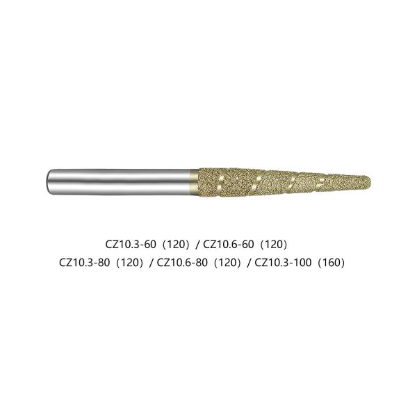 花崗岩用ボールノーズエンドミル彫刻カッターテーパーエンドミル10.3-60