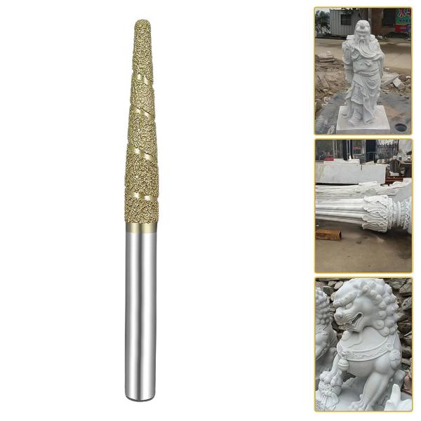ボールノーズエンドミル彫刻カッター花崗岩用テーパーエンドミル10.6-80
