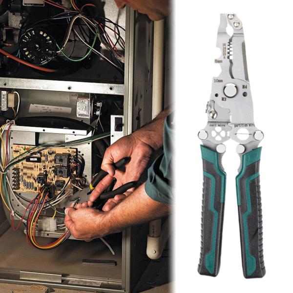 ワイヤーカッターホーム産業改善折りたたみ式ワイヤーストリッパークリンパープリエグリーン