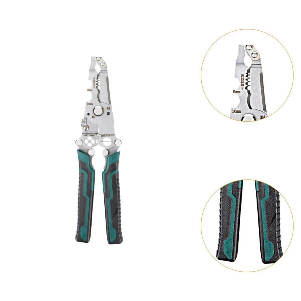 ワイヤーカッターホーム産業改善折りたたみ式ワイヤーストリッパークリンパープリエグリーン