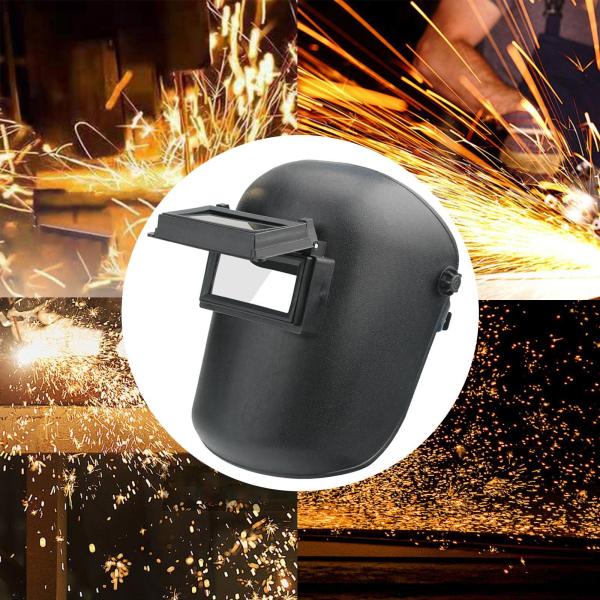 フリップフロント溶接マスク溶接マスクフードダスト抵抗性大きな景色180°回転調整フェイスシールドポータブル汎用性