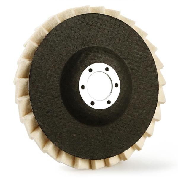 ウールフェルトフラップ研磨ディスクアングルグラインダーアタッチメント（ジュエリーガラスカー125タイプ用）