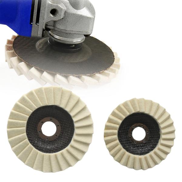 ウールフェルトフラップ研磨ディスクアングルグラインダーアタッチメント（ジュエリーガラスカー125タイプ用）