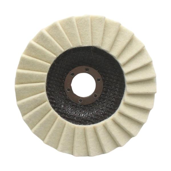 ウールフェルトフラップ研磨ディスクアングルグラインダーアタッチメント（ジュエリーガラスカー125タイプ用）
