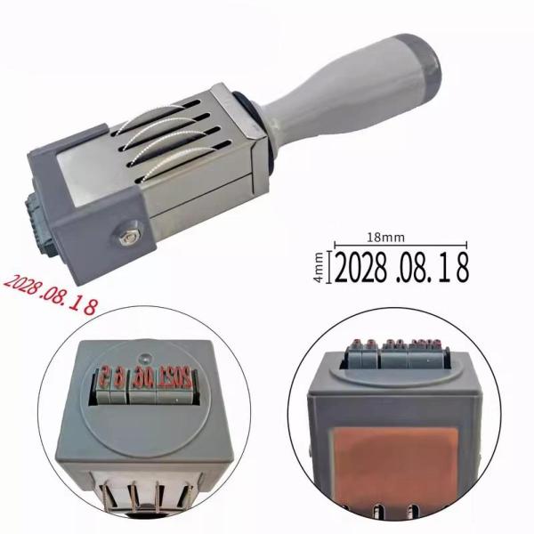 小さな日付スタンプ 調整可能 スクラップブック ドキュメント DIY クラフトに使いやすい 18x4mm